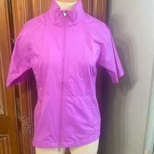 Zero Restriction short sleeve jacket purple full zip athletic size S